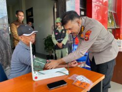 Polda Lampung Aktif Beri  Pelayanan Kesehatan Petugas Pengamanan dan Petugas Pemilu