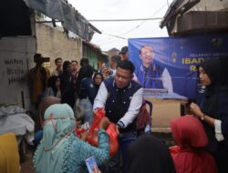 KNPI Lampung Berkolaborasi Dengan GPL Membagikan Sembako Kepada Warga