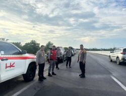 Kapolres Tinjau Perbaikan Jalan Tol Terpeka, Siap Hadapi Arus Mudik Lebaran