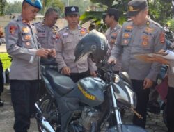 Polres Mesuji Mengecek Kendaraan Operasional Roda Dua Maupun Empat Saat Menjelang Ops Ketupat Krakatau 2024