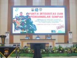 Penandatanganan Pakta Integritas Dan Pembacaan Sumpah Penerimaan Polri 2024, Kapolda Lampung : Tunjukan Kemampuan Terbaik