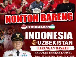 Diramaikan Sejumlah Games dan Doorprize, Bupati Nanang Gelar Nobar Indonesia Vs Uzbekistan