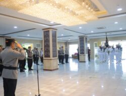 Kapolda Lampung Gelar Upacara Pemuliaan Nilai-Nilai Tri Brata Sambut Hari Bhayangkara Ke-78