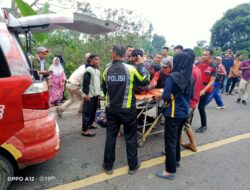 Satlantas Polres Lampung Barat Selidiki Kecelakaan Bus Masuk Jurang