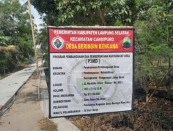 Manfaatkan Dana Desa, Pemdes Beringin Kencana Kembali Bangun Jalan Cor Beton