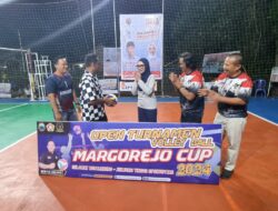 Cawagub Lampung Jihan Nurlela Membuka Tournament Volleyball Margorejo Cup 2024