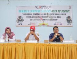Hari kedua Bawaslu Lampung Selatan Lakukan Sosialisasi Pengawas Partisipatif di SMA N 2 Kalianda