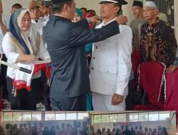 Camat Katibung Abdul Raman S.Com.M.M Lantik Penjabat Kepala Desa Karya Tunggal