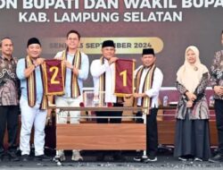 KPU Lamsel Sahkan No Urut Paselon Bupati dan Wakil Bupati Lampung Selatan di Pilkada 2024