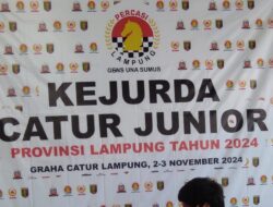 Wasit Kejurnas Turut Berpartisipasi, Kejurda Catur Junior Lampung Jadi Ajang Profesional