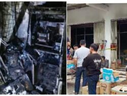 Minimarket Rajabasa Bandar Lampung  Dibobol dan Mesin ATM Dibakar Maling