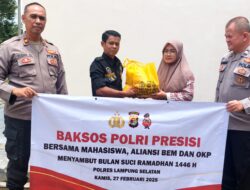 Sambut Ramadhan 1446 Hijriah, Polda Lampung Gandeng Elemen Mahasiswa Distribusikan 4.500 Paket Sembako