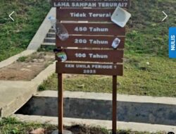 Implementasi Plang Edukasi Waktu Lama Sampah Terurai