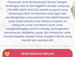 PELANGI CINTA SPATLAS SPATLAS: Pelayanan Anak Berkebutuhan Khusus dengan Bimbingan Aktif di SMP Negeri 14 Bandar Lampung
