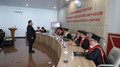 Fakultas Hukum Unila Gelar Ujian Terbuka Promosi Doktor Ilmu Hukum