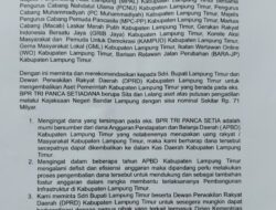 MPAL Desak Bupati Lampung Timur Segera Ambil Sikap Tegas Pengembalian Aset Daerah Rp71 Miliar pada eks BPR TRI PANCA SETIADANA