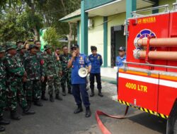 Sinergi dengan TNI, Damkarmat Lampung Selatan Perluas Kapasitas Penanganan Darurat Kebakaran