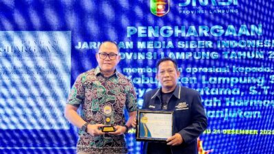 JMSI Lampung Berikan Penghargaan Ke Bupati Lampung Selatan