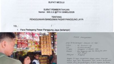 Menjual Tameng Polda, Oknum GND Kelabui Pedagang dan Warga Rawajitu