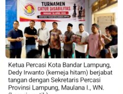 Pengprov Percasi Lampung Dukung Turnamen Catur Disabilitas