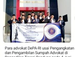 Ketua Pengadilan Tinggi Bandung: Advokat DePA-RI Harus Jujur dan Perofesional