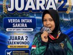 Membanggakan! Siswi SMPN 1 Pringsewu Sabet Medali Perak di Kejuaraan Taekwondo Internasional PBTI Series 2026