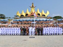 Merah Putih Menyala dari Beranda Sumatra, Menara Siger Jadi Panggung HUT ke-81 Kemerdakaan RI di Lampung Selatan