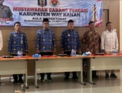Atas Petunjuk Ketua Umum, Utusan Percasi Provinsi Lampung Hadiri Muskab Percasi Way Kanan 2026